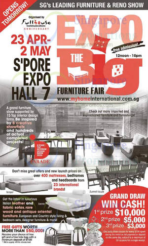 Featured image for (EXPIRED) Big Furniture Fair 2016 at Expo from 23 Apr – 2 May 2016