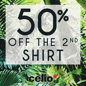 Featured image for Celio* 50% Off 2nd Shirt Promotion 7 – 26 Apr 2016