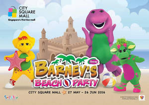 Featured image for (EXPIRED) City Square Mall Barney’s Beach Party, Sandcastle Display & More from 27 May – 26 Jun 2016