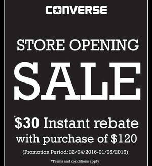 Featured image for (EXPIRED) Converse Opening Promotion at Parkway Parade 22 Apr – 1 May 2016
