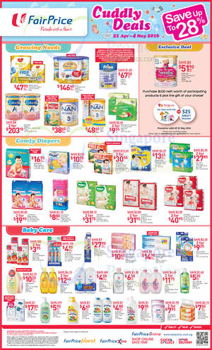 Featured image for (EXPIRED) FairPrice Baby Cuddly Deals 21 Apr – 4 May 2016