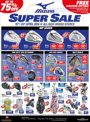Featured image for Golf House Mizuno Fair from 15 Apr – 2 May 2016
