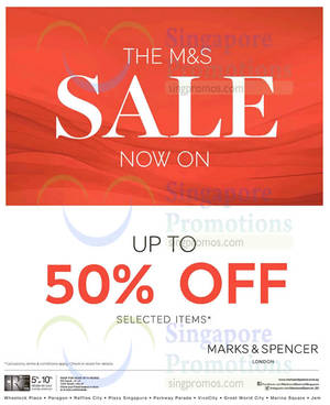 Featured image for Marks & Spencer Sale Featuring Up To 50% off from 28 Apr 2016