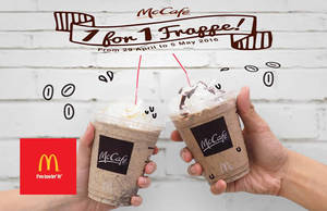 Featured image for (EXPIRED) McDonald’s 1-for-1 Frappe at McCafe outlets from 29 Apr – 5 May 2016