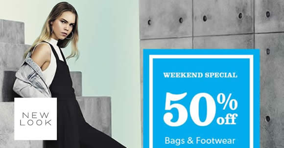 New Look 50% Off All Bags & Footwear from 29 Apr – 2 May 2016