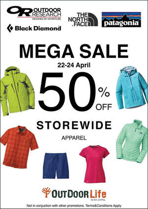 Featured image for (EXPIRED) Outdoor Life Storewide 50% Off Apparels from 22 – 24 Apr 2016