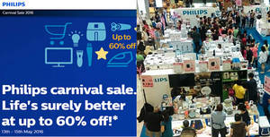 Featured image for (EXPIRED) Philips Carnival Sale w/ Discounts of up to 60% Off from 13 – 15 May 2016