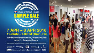 Featured image for (EXPIRED) Royal Sporting House Sample Sale 7 – 8 Apr 2016