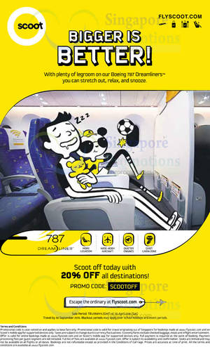 Featured image for (EXPIRED) Scoot 20% Off Fares to all Destinations Promo Code 21 – 30 Apr 2016