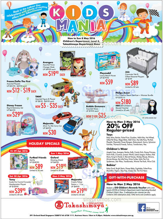 Takashimaya Kids Mania 29 Apr 2016