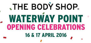 Featured image for (EXPIRED) The Body Shop Opening Celebrations @ Waterway Point 16 – 17 Apr 2016