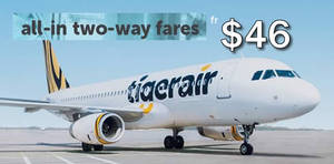 Featured image for (EXPIRED) Tigerair fr $46 all-in two-way (Return) Promo Fares 5 – 10 Apr 2016