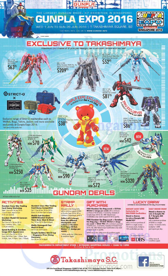 2 Jun Gundam Deals, Activities, Stamp Rally, Gift With Purchase, Lucky Draw