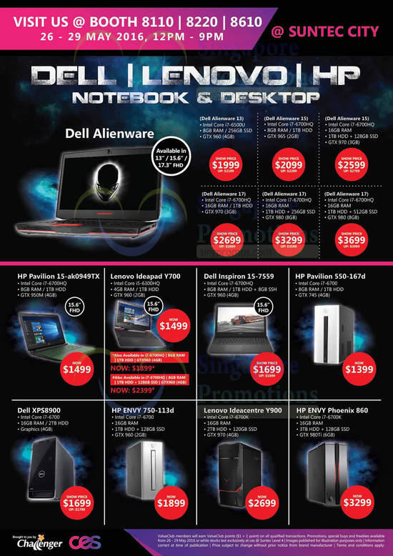 27 May CEE Show Challenger Dell Notebooks, HP, Desktop PC