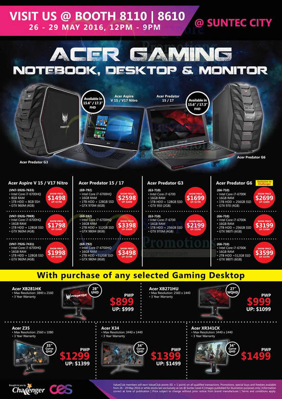 27 May CEE Show Challenger Flyer Acer Desktop PCs, Notebooks