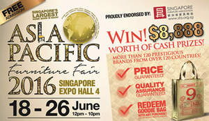 Featured image for (EXPIRED) Asia Pacific Furniture Fair at Singapore Expo from 18 – 26 Jun 2016