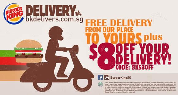 Burger King $8 OFF & Free Delivery Coupon Code (ALL ...