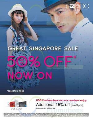 Featured image for G2000 Up to 50% Off GSS Sale from 20 May 2016