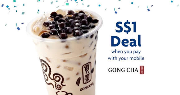 Gong Cha 1 Classic Milk Tea with Pearl Jelly worth S 3.00 for