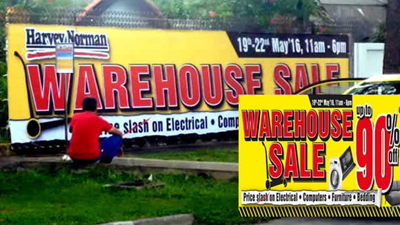 Harvey Norman Warehouse Sale up to 90 Off at Jalan Besut from 20