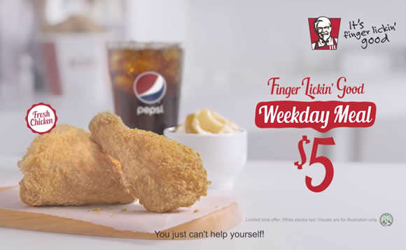 Featured image for KFC $5 2pc Chicken Meal on Weekdays from 4 May 2016