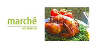 Featured image for Marché Mövenpick 1-for-1 Whole Honey Thyme Chicken at Suntec City from 30 May – 31 Jul 2016