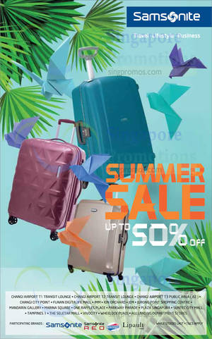 Featured image for Samsonite, American Tourister & Lipault Summer Sale from 27 May 2016