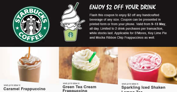 Featured image for Starbucks $2 Off Coupon when you do the Emoji Quiz from 9 - 13 May 2016