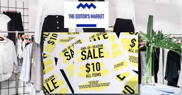 The Editor’s Market $10 ALL Apparel & Footwear from 21 May 2016