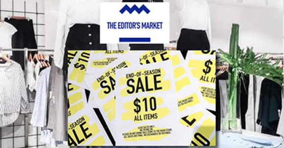 Featured image for The Editor's Market $10 ALL Apparel & Footwear from 21 May 2016