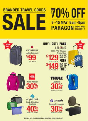 Featured image for (EXPIRED) Planet Traveller Travel Branded Goods SALE at Paragon from 9 – 15 May 2016