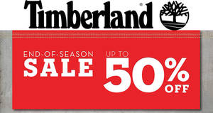 Featured image for (EXPIRED) Timberland Up to 50% Off End Of Season Sale from 12 May 2016