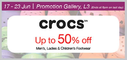 Crocs Up To 50 Off Sale at Isetan Scotts from 17 23 Jun 2016