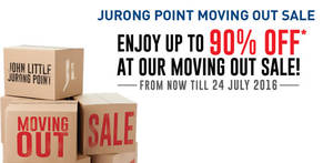 Featured image for John Little Moving Out Sale at Jurong Point from 1 Jun – 24 Jul 2016