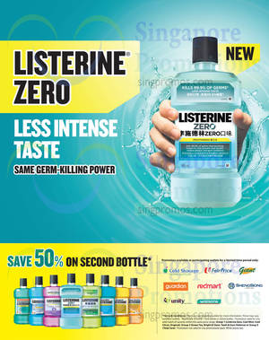 Featured image for Listerine Mouthwash 50% Off Second Bottle from 1 Jun 2016