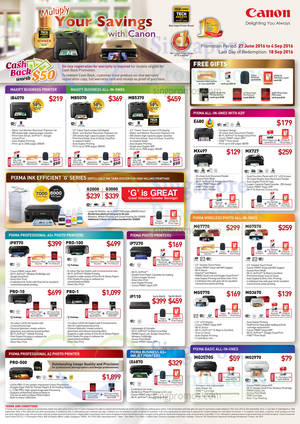 Featured image for Canon Laser & Inkjet Printers & Scanners Offers from 27 Jun – 4 Sep 2016