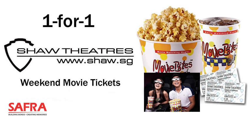 Featured image for 1-for-1 Shaw Theatres Weekend Movie Tickets for SAFRA members from 6 Jan - 31 Mar 2024