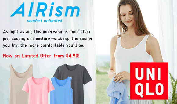 Uniqlo Singapore - The new and improved men's AIRism innerwear is