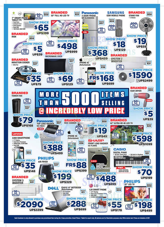 5000 Items Low Priced, Fridge, Iron, TV, Air Fryer, Fan, Phone