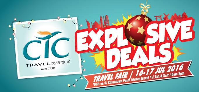 Featured image for CTC Travel: Explosive Deals Travel Fair at Chinatown Point from 16 - 17 Jul 2016