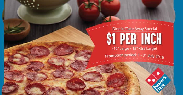 Domino’s Pizza 1 per inch of Pizza for NSmen, NSF, Regular &amp; 11B