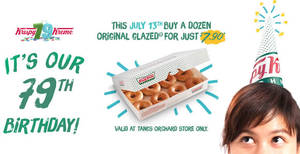 Featured image for Krispy Kreme: $7.90 for 12 Original Glazed Doughnuts on 13 Jul 2016