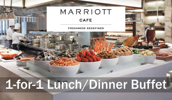 Featured image for Marriott Cafe: 1-for-1 lunch/dinner buffet with OCBC cards! Valid from 1 May - 31 Jul 2017