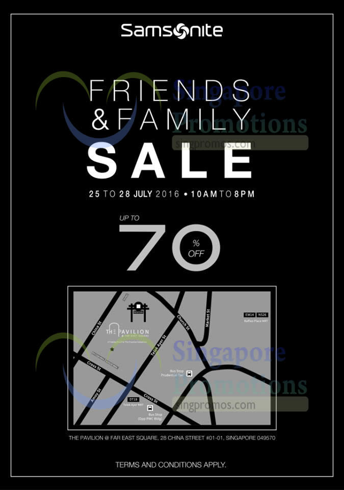 samsonite friends and family sale