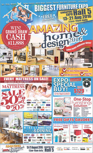 Featured image for Amazing Home & Design 2016 at Expo from 13 – 21 Aug 2016