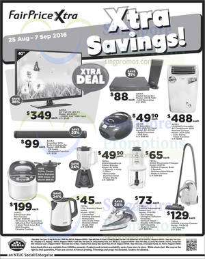 Featured image for (EXPIRED) Fairprice Xtra: Akira & Tefal Electronics Offers from 25 Aug – 7 Sep 2016