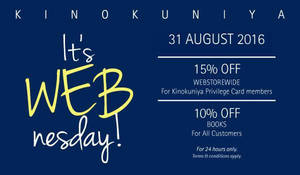 Featured image for (EXPIRED) Kinokuniya: 10% Off Books Online Promo for All Customers on 31 Aug 2016