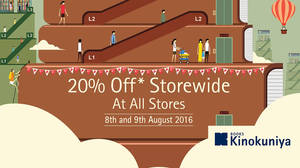 Featured image for Kinokuniya: 20% Off Storewide ‘Reading Nation’ Promo from 8 – 9 Aug 2016