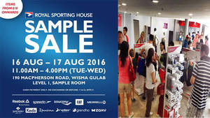 Featured image for (EXPIRED) Royal Sporting House: Sample Sale – Items from $10 Onwards from 16 – 18 Aug 2016