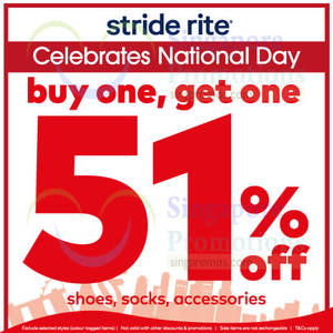 Featured image for Stride Rite: 51% Off 2nd Item National Day Sale From 5 – 14 Aug 2016